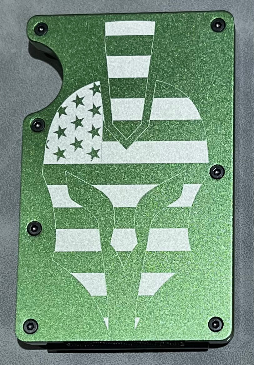 Spartan Flag Helmet, RFID Safe, Slim Wallet