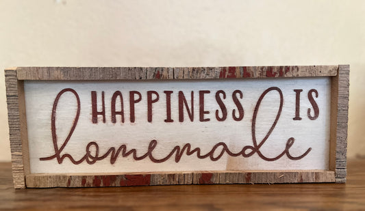 Happiness is Homemade, Wooden Sign, Wall Decor