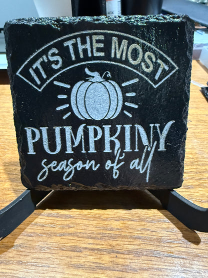 Slate Coasters, 4" square or round, customize available