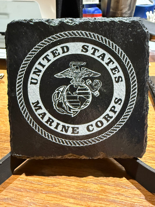 Slate Coasters, 4" square or round, customize available
