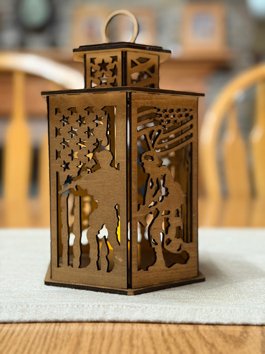 U.S. Soldier Candle Holder / Lamp Light