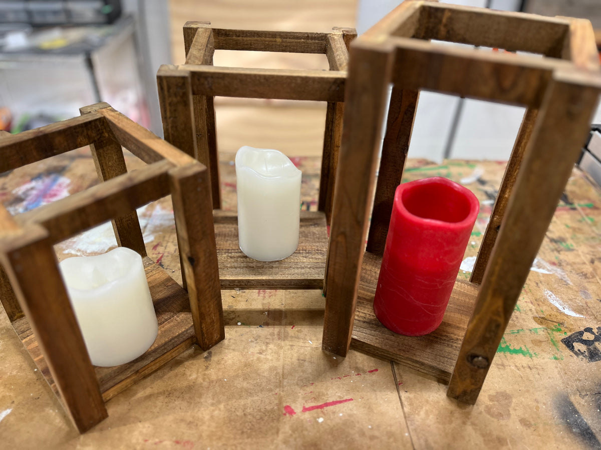 Wooden Candle Holders