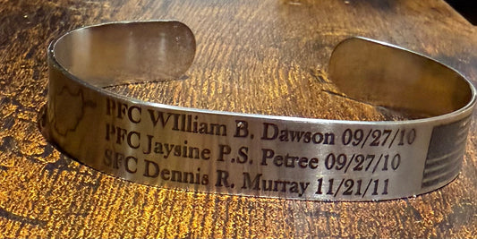 Memorial Bracelet, Military, KIA, Law Enforcement, First Responders, End of Watch, Til Valhalla, Loved One, USMC, Army, Navy, Air Force, Coast Guard