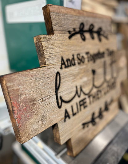 Built This Life Together Home Decor sign