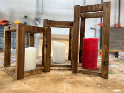 Wooden Candle Holders