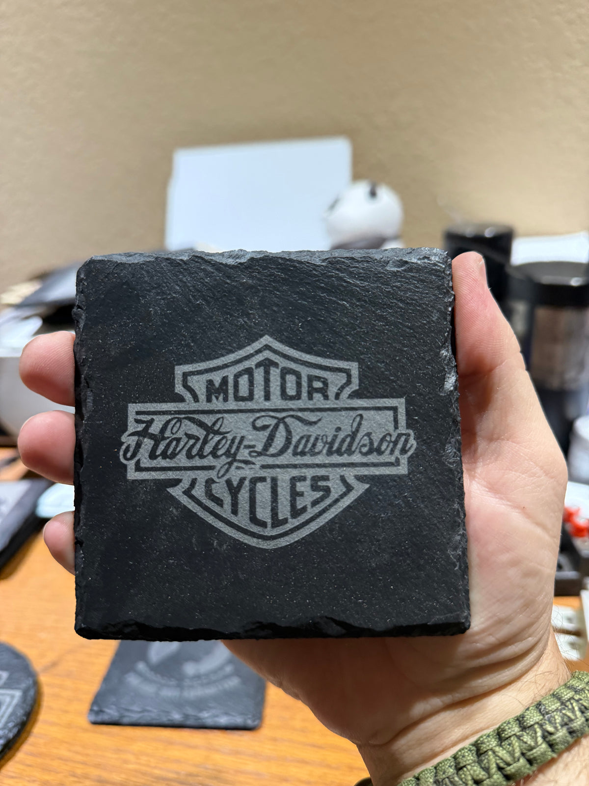 Slate Coasters, 4" square or round, customize available