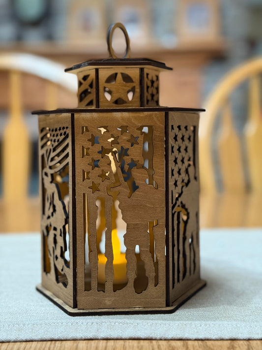 U.S. Soldier Candle Holder / Lamp Light