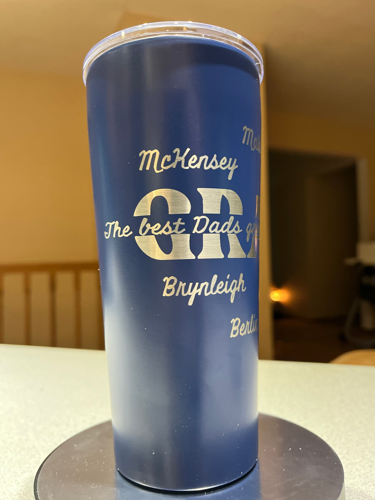 Best dads grow up to be grandpas tumbler, personalized, double insulated tumbler with sliding lid and straw