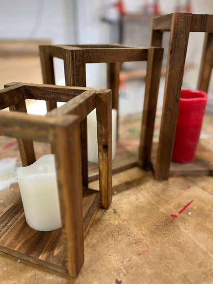 Wooden Candle Holders