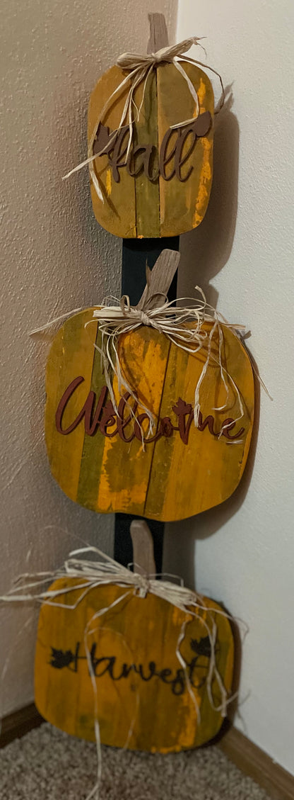 Fall Harvest Pumpkin Sign