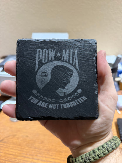 Slate Coasters, 4" square or round, customize available