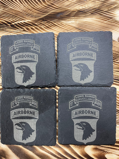 Slate Coasters, 4" square or round, customize available