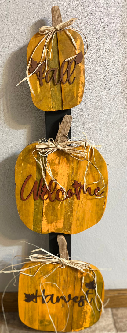 Fall Harvest Pumpkin Sign