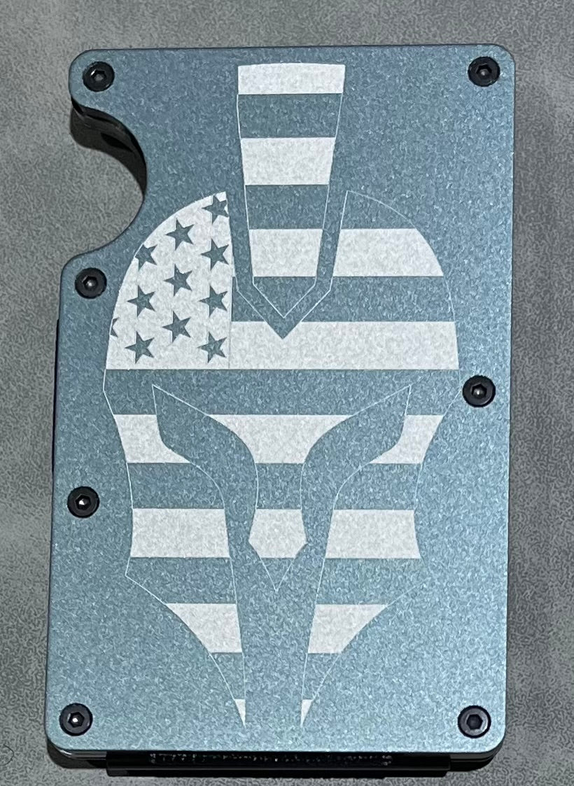 Spartan Flag Helmet, RFID Safe, Slim Wallet