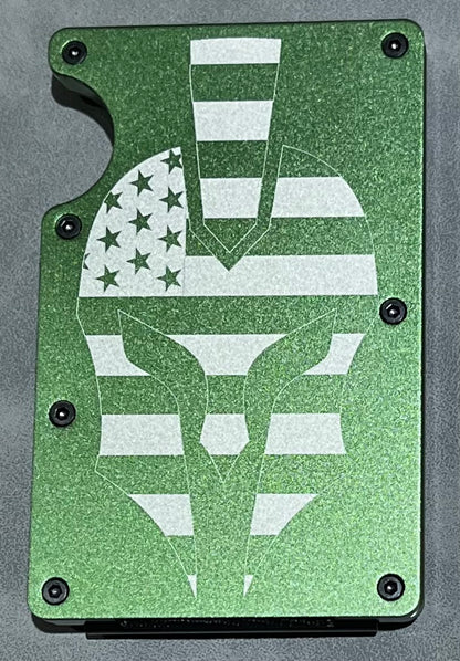 Spartan Flag Helmet, RFID Safe, Slim Wallet