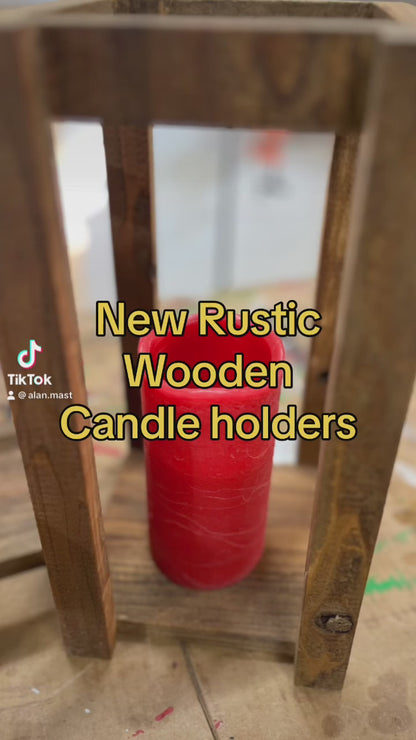 Wooden Candle Holders