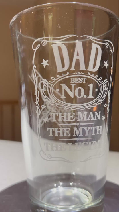 Personalized engraved pint glasses, Customize with your logo, Personalize for any occasion